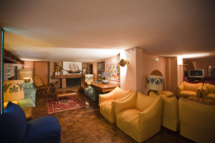 Interiors of the hotel Moderno